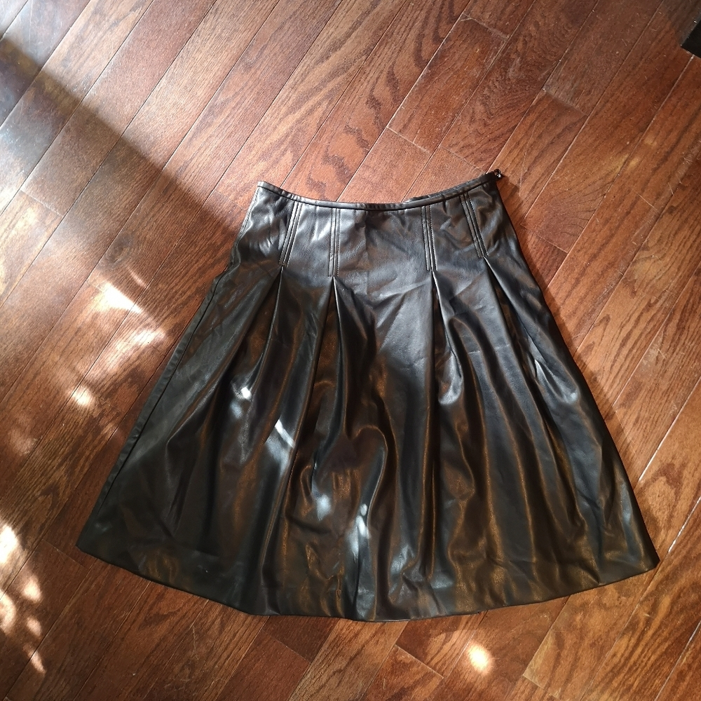 Calvin Klein faux leather skirt